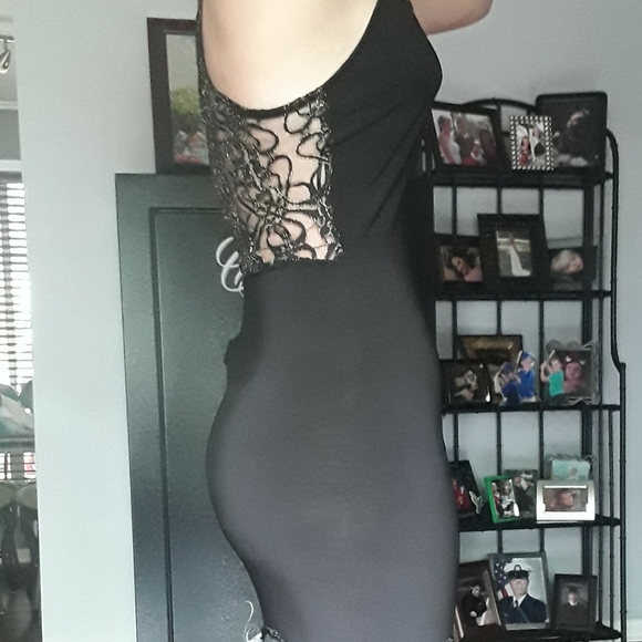 *NWT!* BLACK & GOLD FLAPPER DRESS - Picture 9 of 11